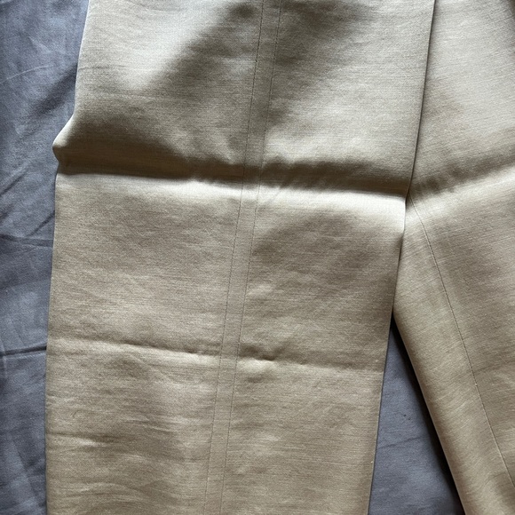 DKNY size 4 lined pant in slight shimmering tan - Picture 3 of 6